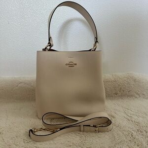 Coach Cream Shoulder Bag with Versatile Straps